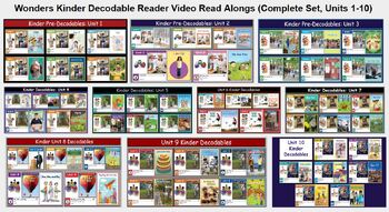Preview of Kinder Bundle: Wonders Decodable Read Alongs (Full Year, 57 Videos)