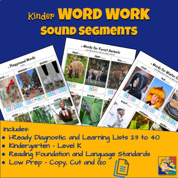 Preview of Kinder - Categorize Words - Phonemes with Visual Vocabulary