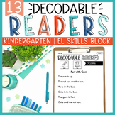 Kinder Decodable Readers for EL Skills Block Reading Cente