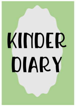 Preview of Kinder Diary/Plan