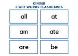 Kinder Dolch Sight Words Flashcards