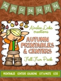 Kinder Fall Fun Pack: Halloween & Autumn Themed Printables