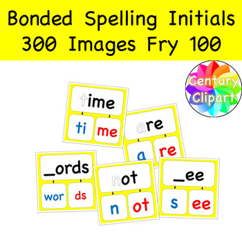 Kinder Fry 100 Bonded Initials Clipart Sight Words Practice Literacy ...
