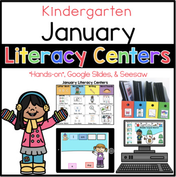 Preview of Kindergarten January Literacy Centers