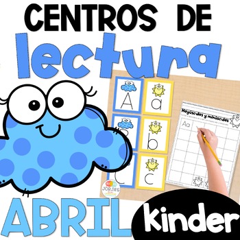 Preview of Kinder Literacy Centers Spanish April - Centros de Lectura para Kinder Abril