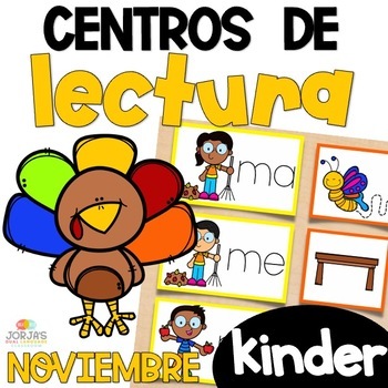 Preview of Kinder Literacy Centers Spanish - Centros de Lectura para Kinder Noviembre