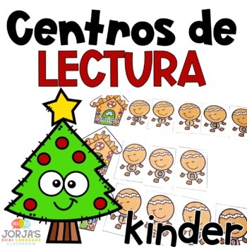 Preview of Kinder Literacy Centers Spanish - Centros de Lectura para Kinder diciembre