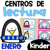 Kinder Literacy Centers Spanish January - Centros de lectu