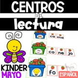 Kinder Literacy Centers Spanish May - Centros de Lectura p