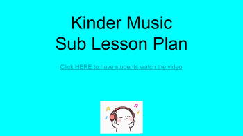 Preview of Kinder Music Sub Lesson- December