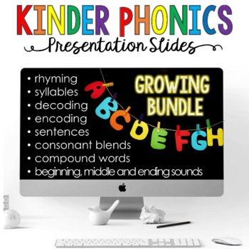 Preview of Kinder Phonics Teaching Slides #virtualclassroom