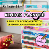 Kinder Planned: Full Year Ontario FDK done-for-you lesson plans