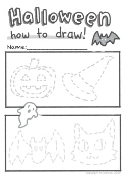 Preview of Kinder/Pre-K Happy Halloween Tracing Activity Sheet Freebie