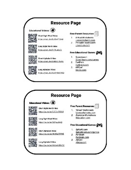 Preview of Kinder Resource for Parents