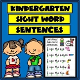 Kindergarten Sight Word Sentences