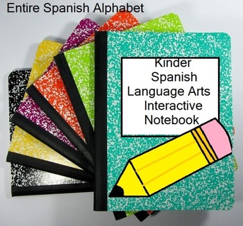 Preview of Kinder Spanish Language Arts Interactive Alphabet Notebook (59pgs)