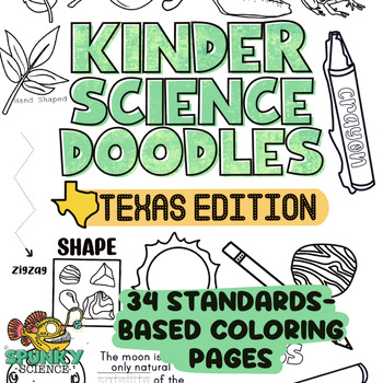 Preview of Kinder TEKS Science Coloring Book