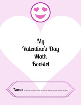 Preview of Kinder Valentine's Day Math Booklet Fun Packet