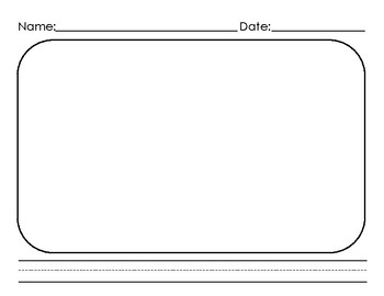 kinder writing paper lined with picture box 1 line by lieseys lessons