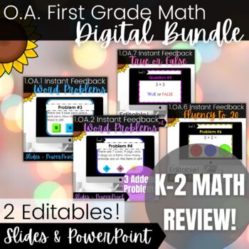 Preview of Kinder and 1st Grade | Addition and Subtraction Digital Math Activity Bundle
