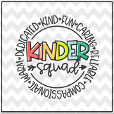 Kinder squad svg | Kindergarten Teacher shirt Cut File & P