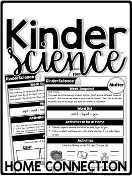 Preview of KinderScience® Kindergarten Science Curriculum Home Connection - Newsletters