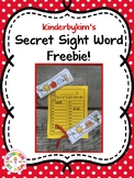 Kinderbykim's Secret Sight Word Freebie!