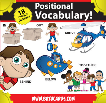 Preview of Positional Vocabulary and Spacial Concept Clip Art!