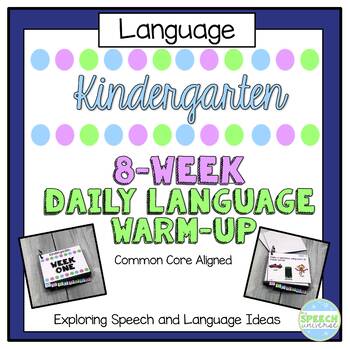 Preview of Kindergarten Daily Language RTI MTSS Activities and Data Collection