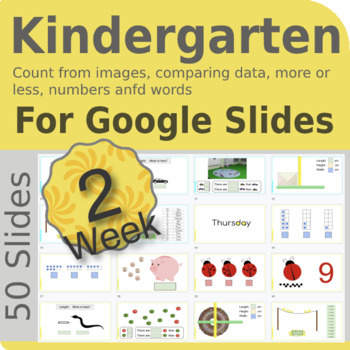Preview of Kindergarten 10 Slides everyday For Google Slides WEEK 02