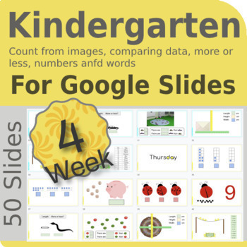 Preview of Kindergarten 10 Slides everyday For Google Slides WEEK 04