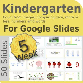 Preview of Kindergarten 10 Slides everyday For Google Slides WEEK 05