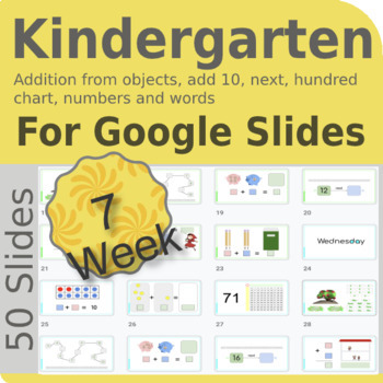 Preview of Kindergarten 10 Slides everyday For Google Slides WEEK 07