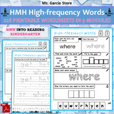 Kindergarten 120 HMH High-frequency Words Worksheets INTO 