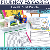 Kindergarten 1st & 2nd Grade Reading Fluency Passages Bundle | Level A-M Set 1 