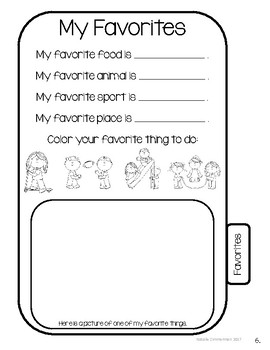 Kindergarten and 1st grade All About Me Lapbook! | TpT