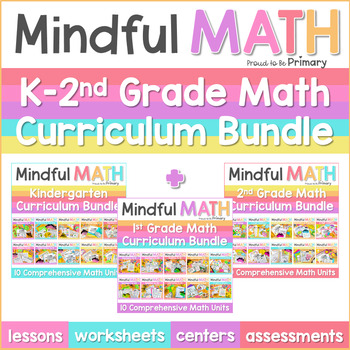Preview of Kindergarten 1st & 2nd Grade Guided Math Year Long Curriculum, Lessons & Centers