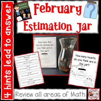 Preview of Kindergarten & 1st Grade February Estimation Jar