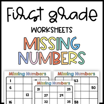 Preview of Kindergarten/1st Grade Missing Number Charts Count to 200 Distance Learning