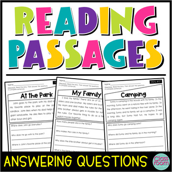 Preview of Reading Comprehension: Read and Respond Passages