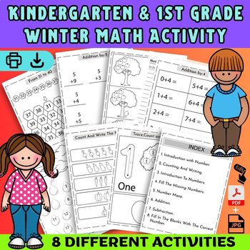 Preview of Kindergarten & 1st Grade Winter Math Activities