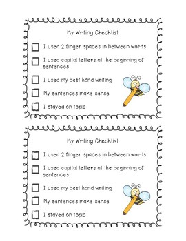 Double Check Writing Reminders.pdf - Google Drive  Classroom writing,  Writing checklist, First grade writing