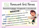 Kindergarten 2 Homework Grid 