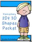 Kindergarten 2D & 3D Shapes