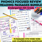 Kindergarten-5th Grade Phonics Review Reading Comprehensio