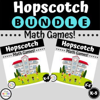 Preview of Kindergarten - 5th Grade Social Distance Math Games | Hopscotch | BUNDLE