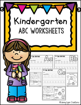 Preview of Kindergarten ABC  Worksheets