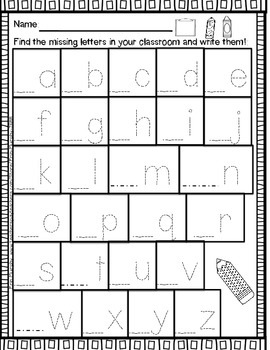 Kindergarten ABCs Write the Room FREEBIE by Teaching Dragons | TpT