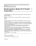 Kindergarten Abeka ELA Month September YOUtube links