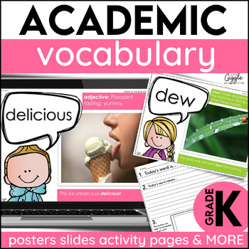 Preview of Academic Tier 2 Core Kindergarten Vocabulary Word of the Day ESL ELL
